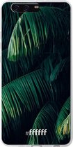 6F hoesje - geschikt voor Huawei P10 Plus -  Transparant TPU Case - Palm Leaves Dark #ffffff