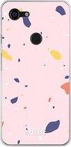 Google Pixel 3 XL Hoesje Transparant TPU Case - Terrazzo N°8 #ffffff