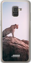 Samsung Galaxy A8 (2018) Hoesje Transparant TPU Case - Leopard #ffffff