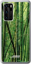 Huawei P40 Hoesje Transparant TPU Case - Bamboo #ffffff