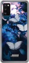 Samsung Galaxy A41 Hoesje Transparant TPU Case - Blooming Butterflies #ffffff
