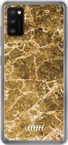 Samsung Galaxy A41 Hoesje Transparant TPU Case - Gold Marble #ffffff