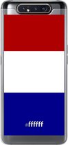 Samsung Galaxy A80 Hoesje Transparant TPU Case - Nederlandse vlag #ffffff