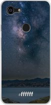Google Pixel 3 XL Hoesje Transparant TPU Case - Landscape Milky Way #ffffff