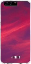 Huawei P10 Hoesje Transparant TPU Case - Red Skyline #ffffff