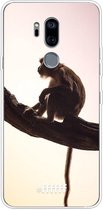 LG G7 ThinQ Hoesje Transparant TPU Case - Macaque #ffffff