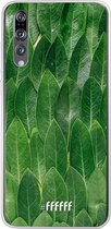 Huawei P20 Pro Hoesje Transparant TPU Case - Green Scales #ffffff
