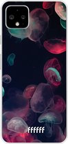 Google Pixel 4 XL Hoesje Transparant TPU Case - Jellyfish Bloom #ffffff