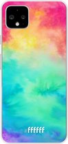 Google Pixel 4 XL Hoesje Transparant TPU Case - Rainbow Tie Dye #ffffff