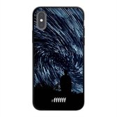 iPhone Xs Hoesje TPU Case - Starry Circles #ffffff