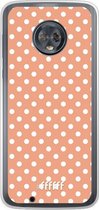 Motorola Moto G6 Hoesje Transparant TPU Case - Peachy Dots #ffffff