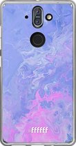 Nokia 8 Sirocco Hoesje Transparant TPU Case - Purple and Pink Water #ffffff
