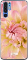 Huawei P30 Pro Hoesje Transparant TPU Case - Pink Petals #ffffff