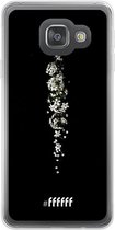 6F hoesje - geschikt voor Samsung Galaxy A3 (2016) -  Transparant TPU Case - White flowers in the dark #ffffff