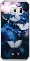 Samsung Galaxy S6 Edge Hoesje Transparant TPU Case - Blooming Butterflies #ffffff