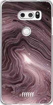 LG V30 (2017) Hoesje Transparant TPU Case - Purple Marble #ffffff