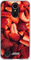 6F hoesje - geschikt voor LG K10 (2017) -  Transparant TPU Case - Strawberry Fields #ffffff