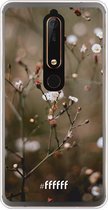 Nokia 6 (2018) Hoesje Transparant TPU Case - Flower Buds #ffffff