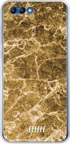 Honor 10 Hoesje Transparant TPU Case - Gold Marble #ffffff