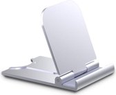Universele Verstelbare Bureau Tafel Houder voor Smartphone - Tablet - iPad - iPhone - GSM - Mobiel Zilver