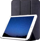 Custer structuur horizontaal Flip lederen hoesje met 3-vouw houder voor Samsung Galaxy Tab S2 9.7 / T815(zwart)