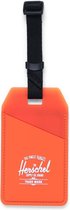 Herschel Bagage Label - Vermillion Orange Matte/Frosted |  Rubber - Hantag voor aan je Trolley - Veilig Reizen - Travel Safe - Oranje