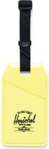Luggage Tag Rubber - Highlight Matte/Glossy / Met verborgen insteekkaart om uw contactgegevens veilig te houden op reis / Beperkte Levenslange Garantie / Geel