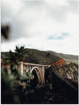 Poster – Viaduct in de Bergen - 30x40cm Foto op Posterpapier