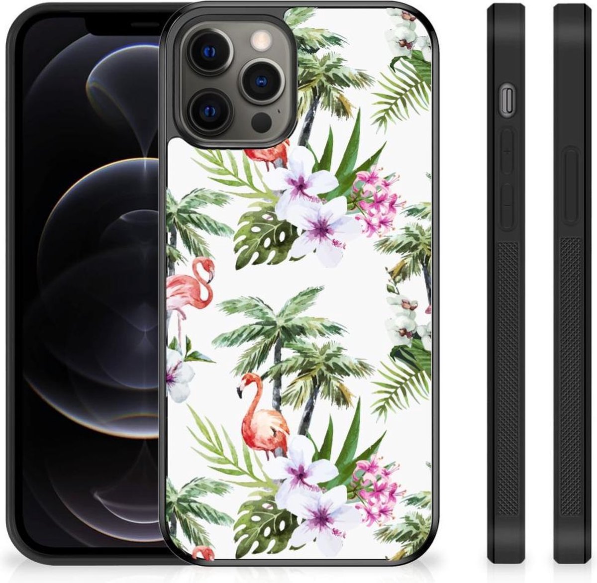 iPhone 12 Pro Max Back Cover Flamingo Palms