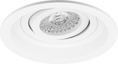 Spot Armatuur GU10 - Pragmi Domy Pro - Inbouw Rond - Mat Wit - Aluminium - Verdiept - Kantelbaar - Ø105mm - BES LED