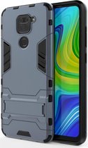 Xiaomi Redmi Note 9 Hybride Hoesje met Kickstand Blauw