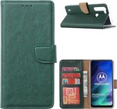 Xssive Hoesje voor Motorola Moto One Fusion - Book Case - Groen