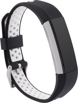 Shop4 - Fitbit Alta Bandje - Siliconen Wit Zwart