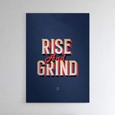 Walljar - Rise And Grind - Muurdecoratie - Poster