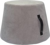 Rox Living Poef 45 X 37 Cm Fluweel/polyurethaan Grijs