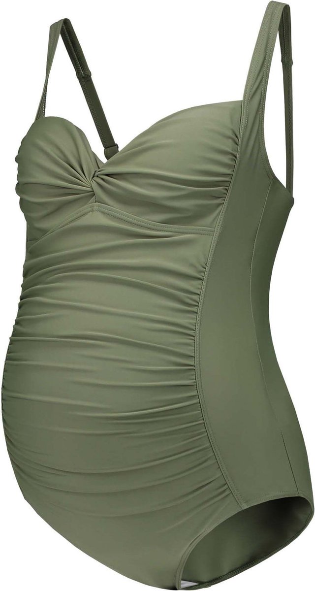 Pr natal Zwangerschapsbadpak Dames - Zwemkleding - Groen - Maat L