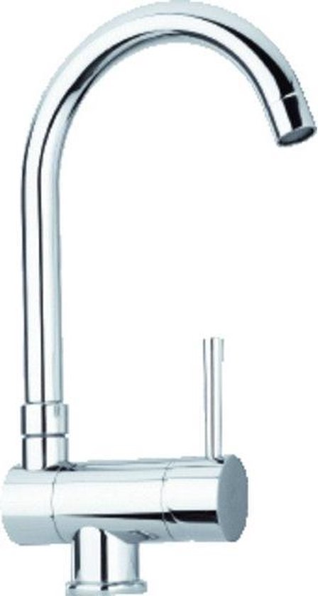 Paffoni Quattro mélangeur de cuisine 3/8 pouce tuyau flexible 1 trou de robinet chrome brillant