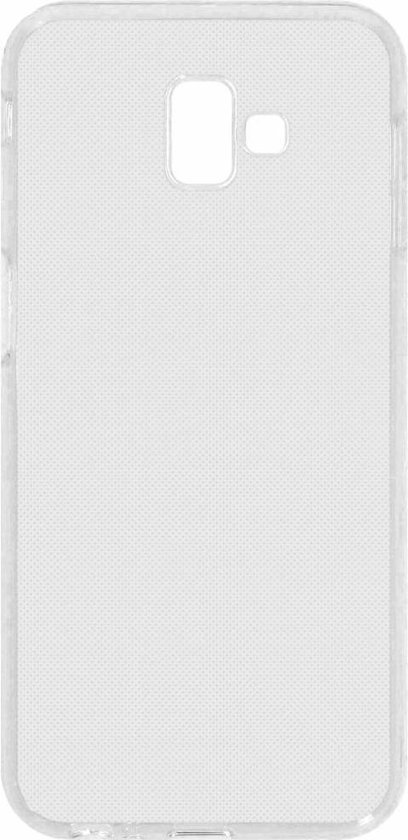 Hoesje Siliconen Geschikt voor Samsung Galaxy J6 Plus - Softcase Backcover smartphone - Transparant