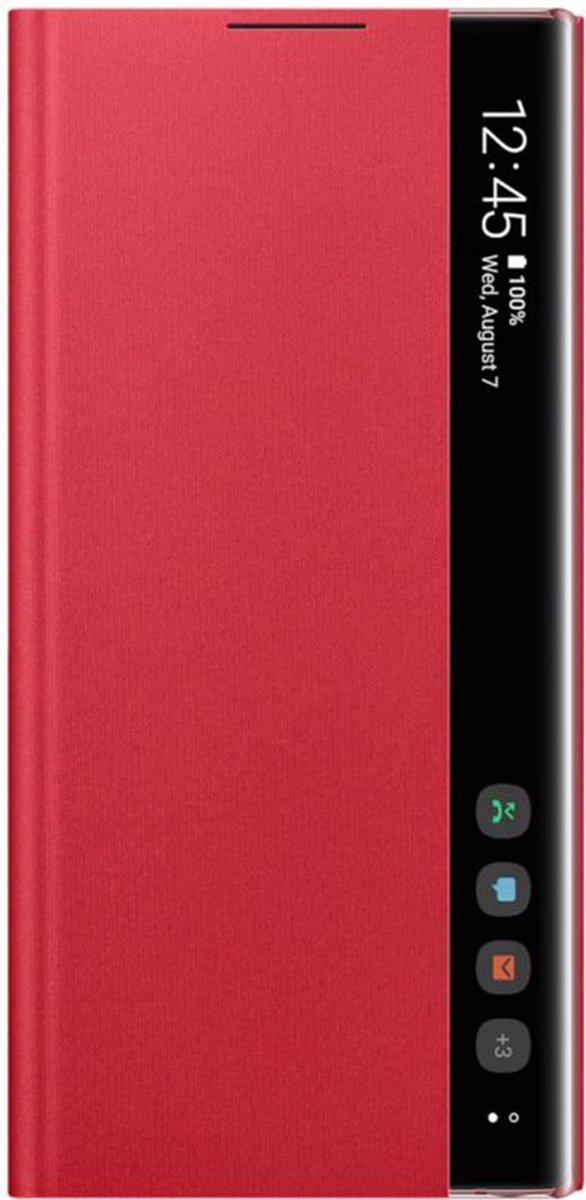 Samsung Galaxy Note 10 LED Clear View Cover Red