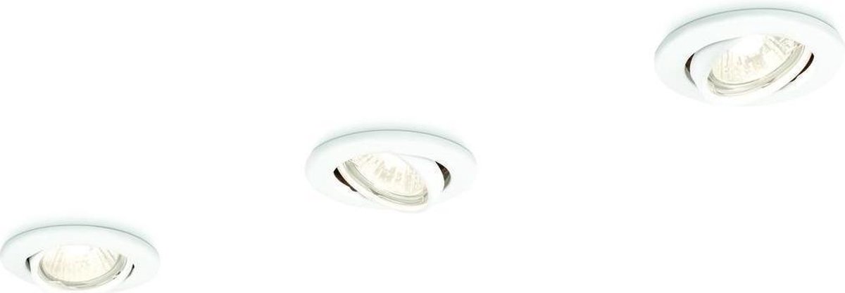 Philips - Inbouwspot Enif Recessed - 3x50W - Wit