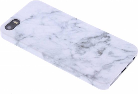 Coque de protection arrière en plastique marbré pour iPhone 5 / 5s / SE -  Blanc | bol.com
