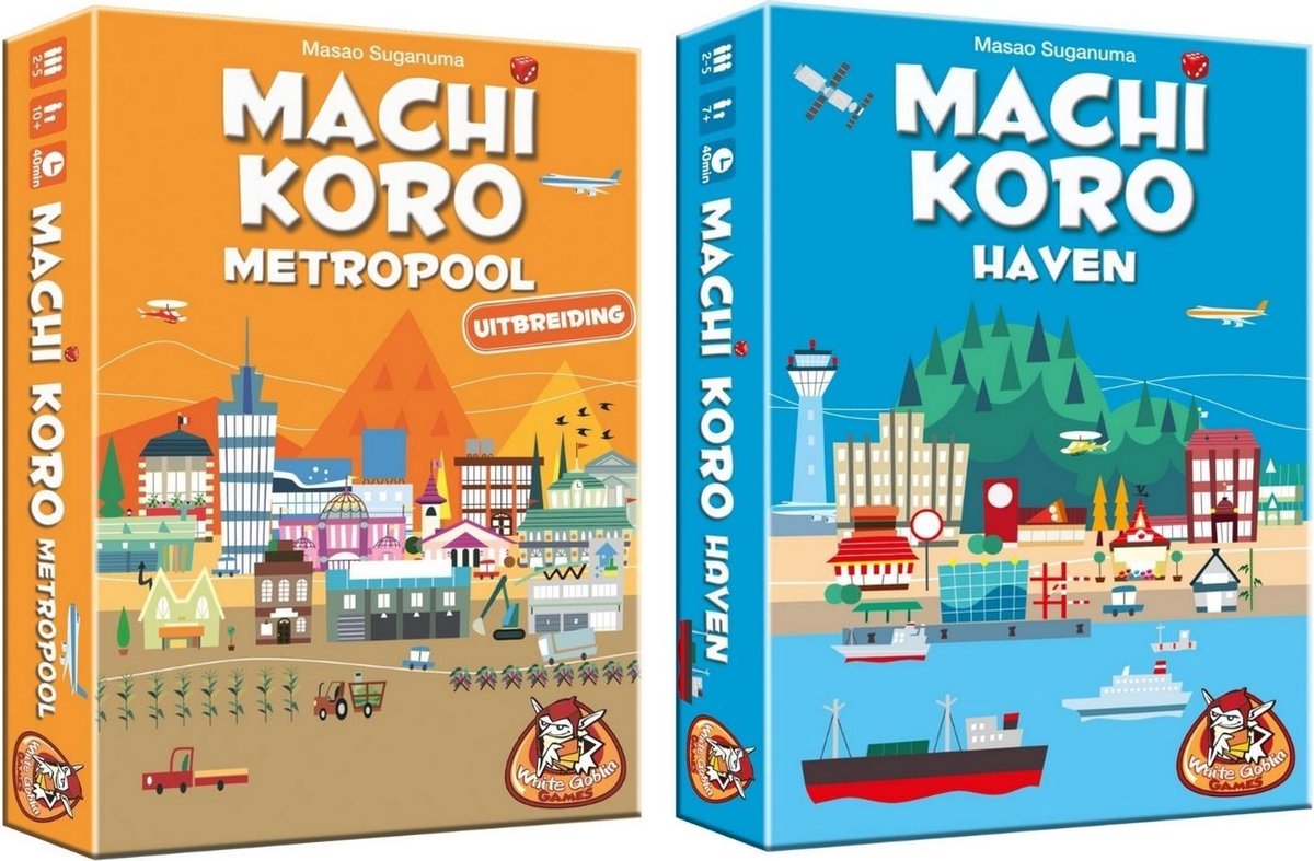 Spellenbundel - 2 stuks - Machi Koro - Uitbreidingen - Haven & Metropool |  Games | bol.com