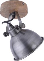 Paul Neuhaus samia - Industriele Plafondlamp - 1 lichts - Ø 16.5 cm - Staal - Industrieel - Woonkamer | Slaapkamer | Keuken