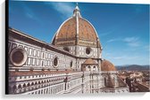 Canvas  - Kathedraal van Florence -  - 90x60cm Foto op Canvas Schilderij (Wanddecoratie op Canvas)