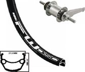 achterwiel 28 inch 622 mm Shimano alu/zink zwart