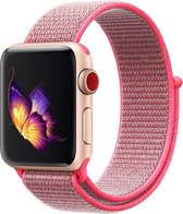 Nylon sport loop band - rose rood - Geschikt voor Apple Watch