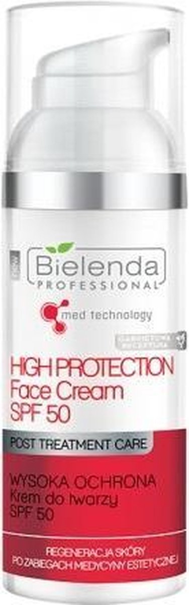 Bielenda Professional - High Protection Face Cream SPF50+ krem do twarzy regeneracja skóry po zabiegach medycyny estetycznej