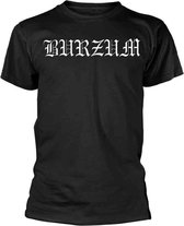 Burzum Unisex Tshirt -XL- WHITE LOGO Zwart