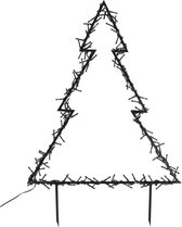 Hi LED kerstboom tuindecoratie met grondspies en 175 warmwitte LEDs