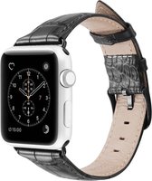 Dux Ducis Crocodile Apple Watch 44MM / 42MM Bandje Echt Leer Zwart